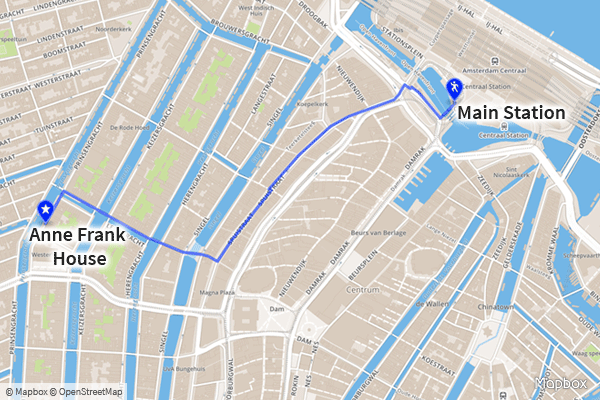 Map, Anne Frank House Amsterdam