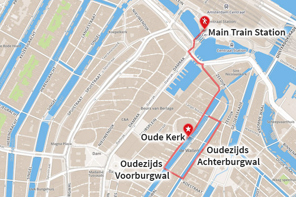 Map - Red Light District Amsterdam