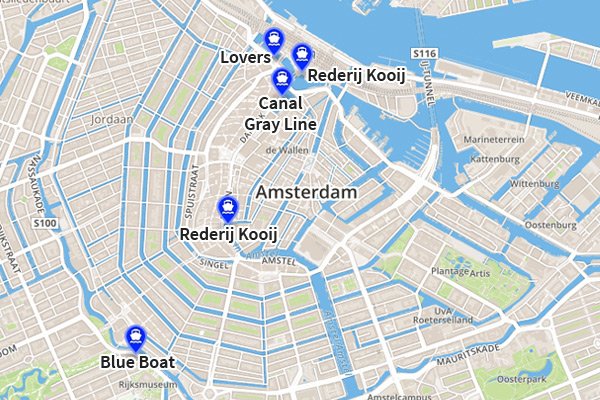 map of amsterdam cruise port